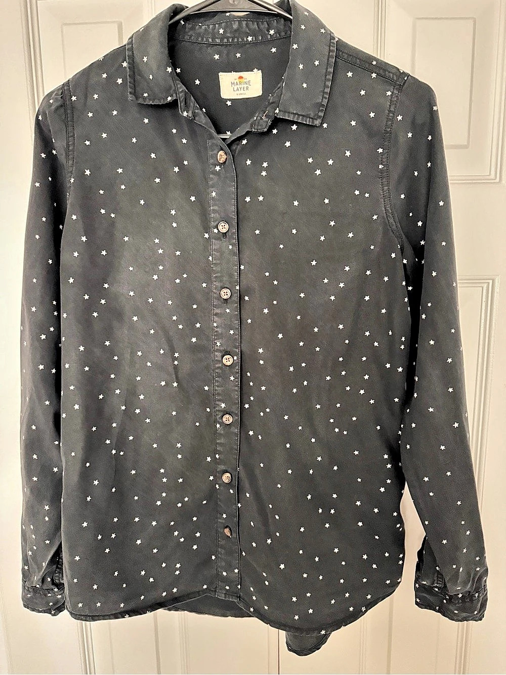 Marine Layer Star Print Button Down Shirt Size XS